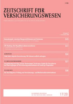 ZfV Sonderheft-Nr. 17 Lebensversicherung-Ranking